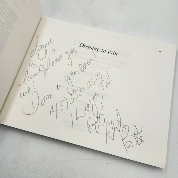 Dressing To Win How To Have Money Romance Power Robert Pante Signed Book 1984 - Picture 3 of 8